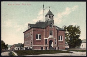 Massachusetts ATHOL Main Street School pm1906 Divided Back