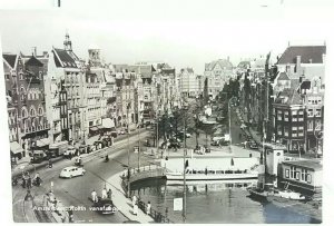 Vintage Rp Postcard Amsterdam Rokin Vanaf Spui 1950s Real Photo