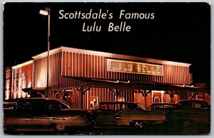 Scottsdale Arizona 1950s Postcard Lulu Belle Restaurant Bar