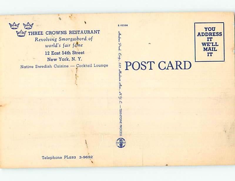 Three Crowns Restaurant On East 54Th Street New York City NY L0199