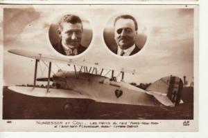 AVIATION   NUNGESSER et COLI  / AIRPLANE  RPPC postcard