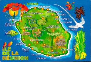 IMN5602 map cartes geographiques st denis  ile de la reunion 