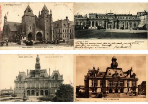 CITY HALLS PREFECTURE FRANCE 150 Vintage Postcards (L2304)