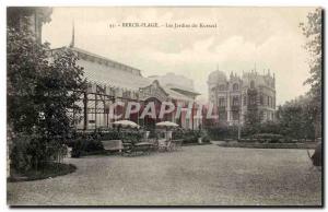 Berck Beach - Les Jardins du Kursaal - Old Postcard