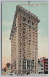 Louisville Kentucky~Inter-Southern Insurance Bldg Street View~Vintage Postcard