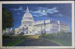 U.S. Capitol by moonlight