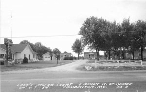 Camdenton Ohio Lang's Motor Court #115-B 1950s RPPC Photo Postcard20-12871