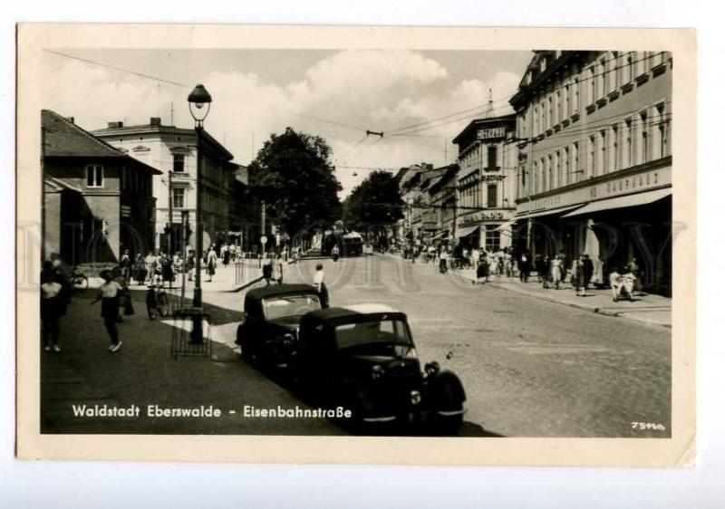 214072 GERMANY EBERSWALDE Eisenbahnstrasse Vintage postcard