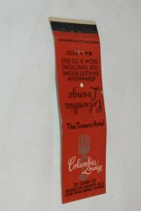 Columbia Lounge Brooklyn Heights New York 20 Strike Matchbook Cover