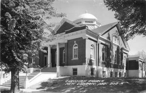 Christian Church 1950s New London Missouri RPPC real photo postcard 537