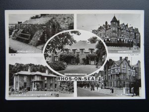 Wales RHOS ON SEA Llandrillo 5 Image Multiview c1936 RP Postcard by R. Tuck RS40
