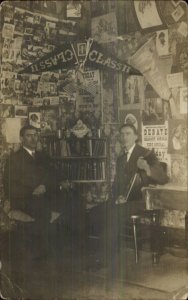 Men Dorm Room Nebraska State Normal Postcards on Wall Deltiology RPPC xst