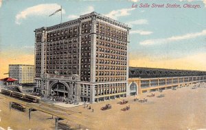 LaSalle Street Station Chicago, IL., USA Chicago Train 1910 