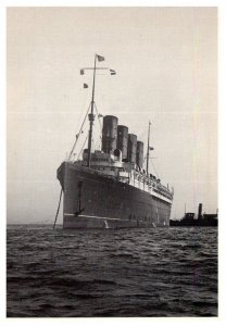 The Mauretania British Cunard Line built 1907 Boat Postcard