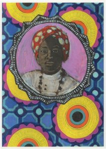 Carla Kranendonk Dutch West African American Rose Painting Postcard