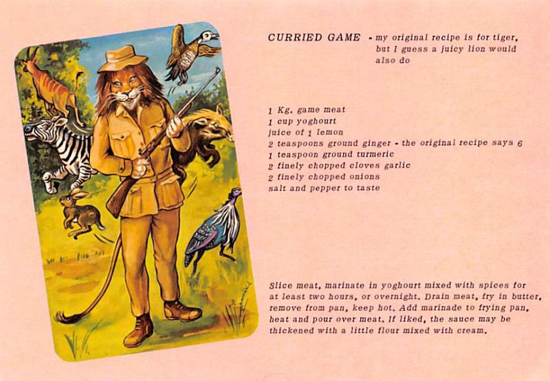 Recipe - Curried Game