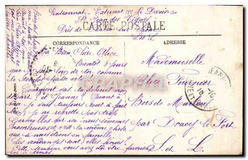 Old Postcard Chalon sur Saone The College Girls