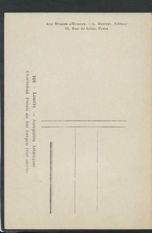 Museum Postcard- Louvre - Antiquites Asiatiques -Knorsabad Palais Du Roi RS12470