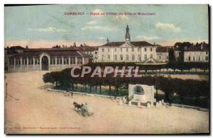 Old Postcard Commercy Place From & # 39Hotel Town And Monument