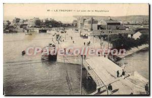 Postcard Old Treport the platform of the republic