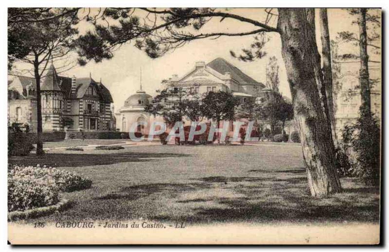 Old Postcard Cabourg Jardins du Casino