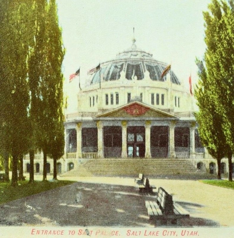 Circa 1900 Entrance To The Salt Palace, Salt Lake City, Utah Postcard P40