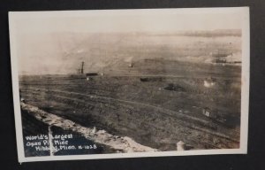 Mint United States USA Postcard RPPC Worlds Largest Open Pit Mine Hibbing MN