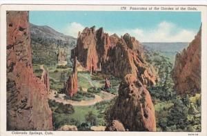 Colorado Colorado Springs Panorama Of The Garden Of The Gods Curteich