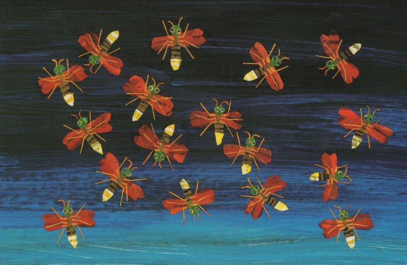 The Very Lonely Firefly Eric Carle Book Fireflies Postcard