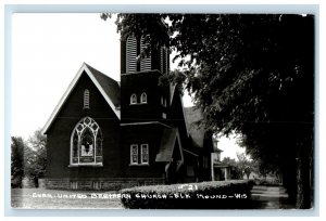 c1940's Evan United Brethern Church Elk Mound Wisconsin WI RPPC Photo Postcard 