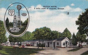 Postcard Dutch Motel Augusta GA Georgia