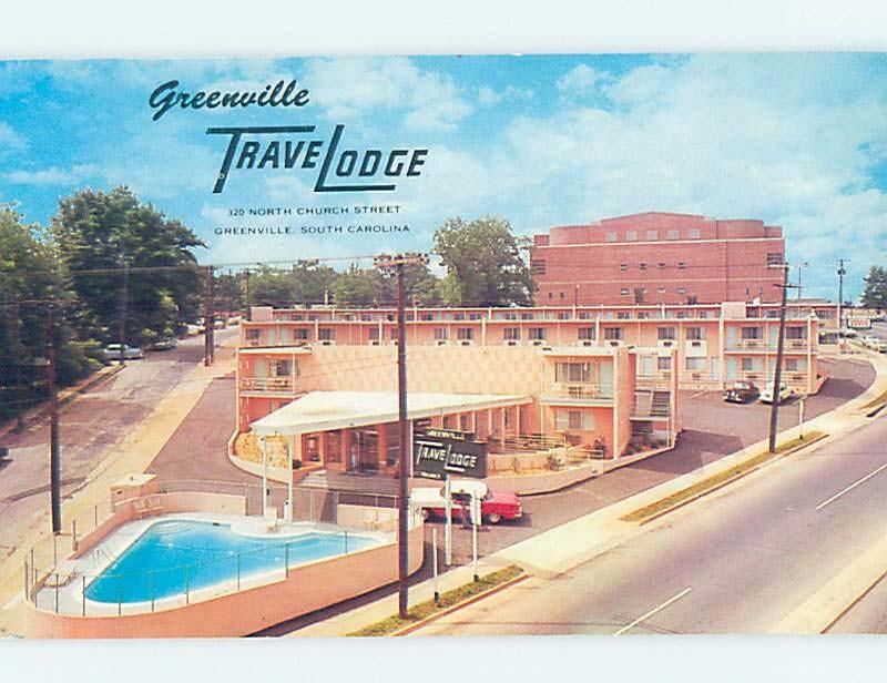 Unused Pre-1980 TRAVELODGE MOTEL Greenville South Carolina SC c0204-22