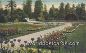 Tulip Time, Stanley Park Vancouver British Columbia, Canada 1947 Missing Stamp 