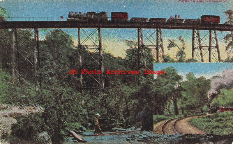 Uganda, Railroad Train Viaduct Bridge, Multi-View, Phelps Pub 