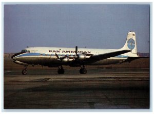 c1950's Pan American World Airways Douglas DC-6B N6524C Airplane Postcard 