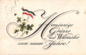BG4294 flag  clower neujahr new year germany  greetings