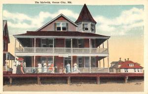 Ocean City Maryland Idylwild Street View Antique Postcard K104758