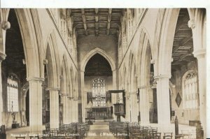 Essex Postcard - Nave and High Altar - Thaxted Church - Real Photo  - Ref 6646A