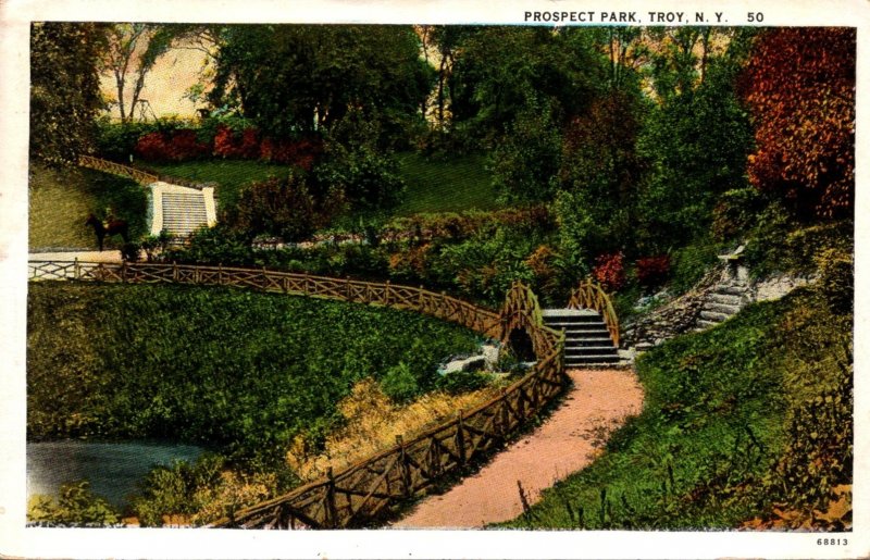 New York Troy Prospect Park 1920 Curteich