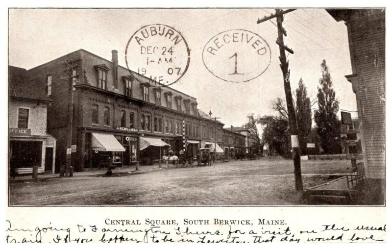 Maine  South Berwick , Central Square , M.C.Willard Co.