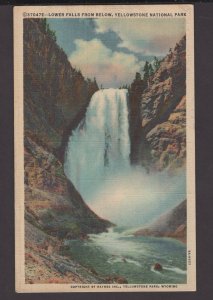 Wyoming Lower Falls from below, Yellowstone National Park, Grand Canyon ~ Linen