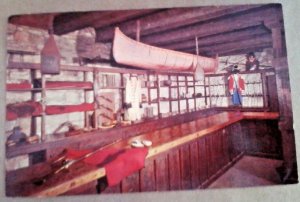 Niagara NY Canoe at Trade Room French Castle Old Fort Vintage New York Postcard