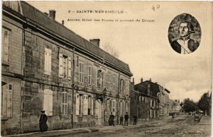 CPA Ste-MENEHOULD Ancien Hotel des Postes et portrait de Drouet (490741)