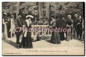 Old Postcard Clichy sous Bois Miraculous Fountain N. D. Angels