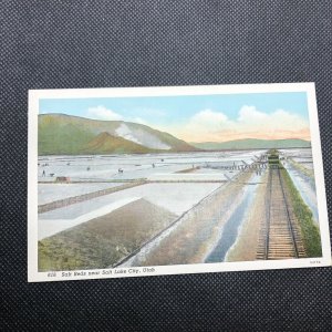 UTAH  SALT LAKE CITY SALT BEDS SOUVENIR CARD PPC POSTCARD 