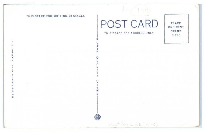 Mid-1900s Aerial View of US Military Academy, West Point, NY Postcard