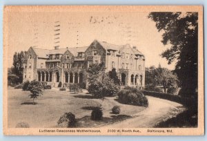 Baltimore Maryland Postcard Lutheran Deaconess Motherhouse Building 1931 Vintage