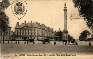 CPA Militaire - NANTES - Place et Colonne Louis XVI (90125)