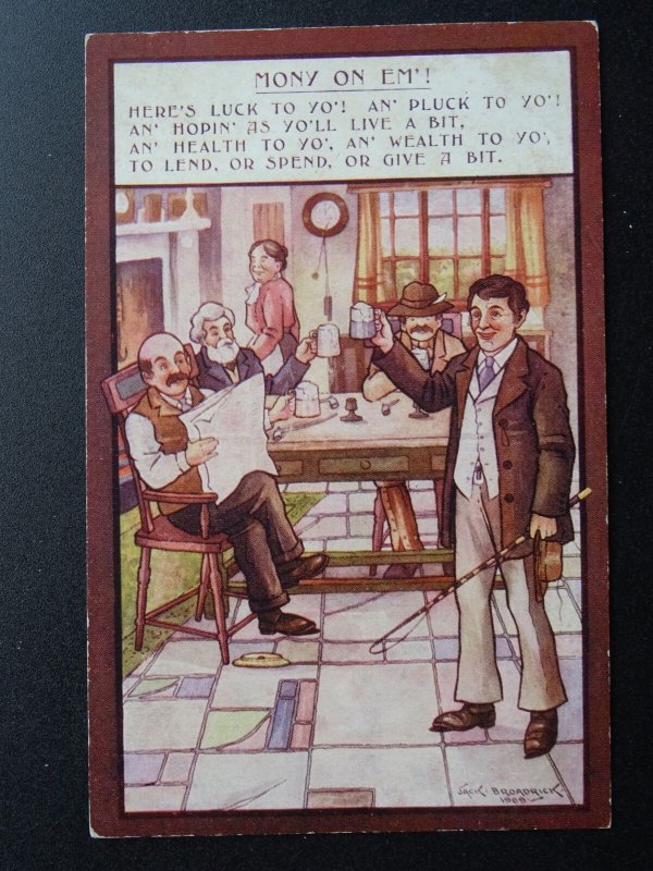 Yorkshire Dialect Saying MONY ON EM! HERES LUCK TO YO! c1907 Postcard