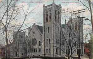 Minneapolis Minnesota~Westminster Church~Square Castle-Like Towers~c1910 Pc